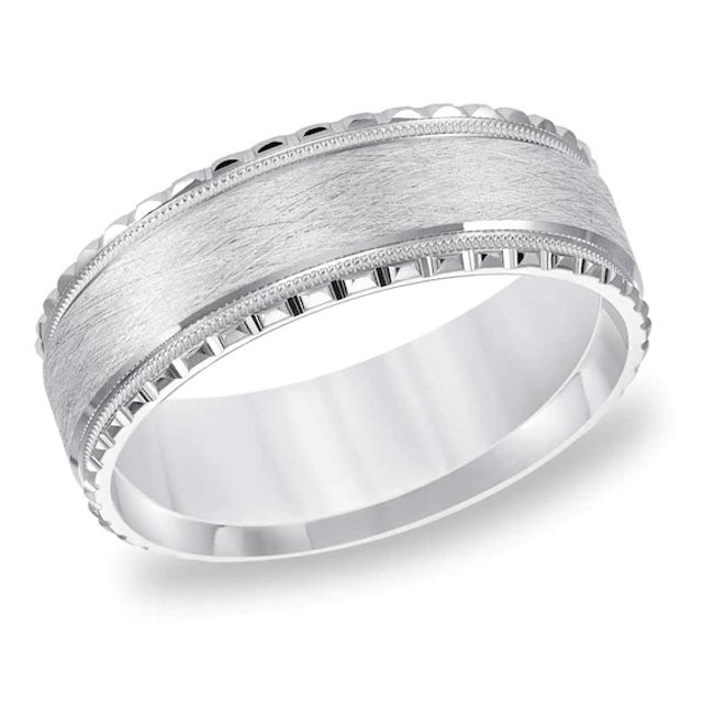 Men's 7.0mm Wedding Band in 10K White Gold