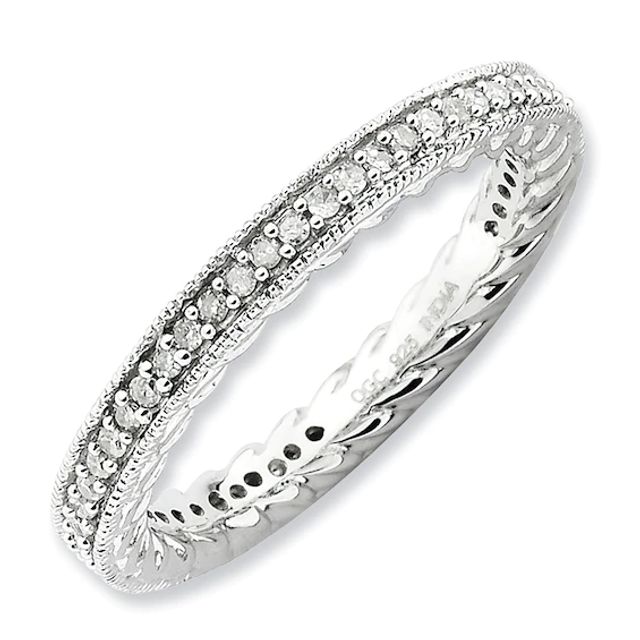 Stackable Expressionsâ¢ 1/3 CT. T.w. Diamond Eternity Band in Sterling Silver