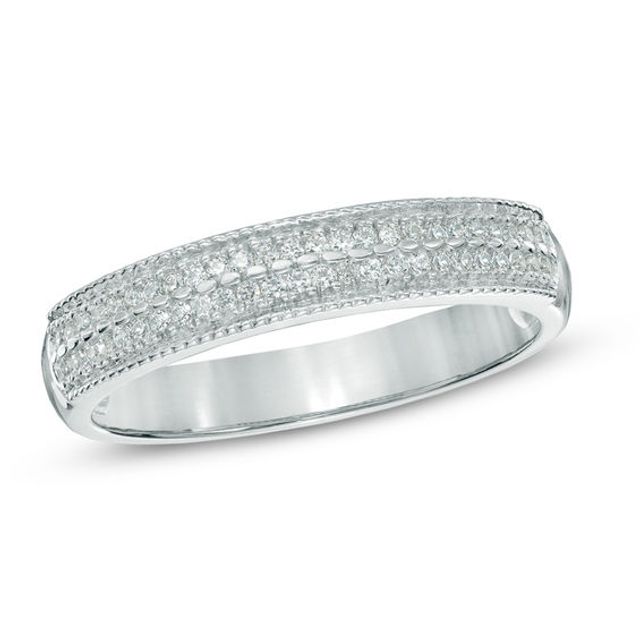 1/5 CT. T.w. Princess-Cut Diamond Double Row Band in Sterling Silver
