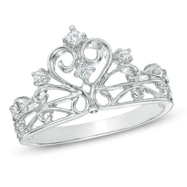 1/10 CT. T.w. Diamond Tiara Ring in Sterling Silver