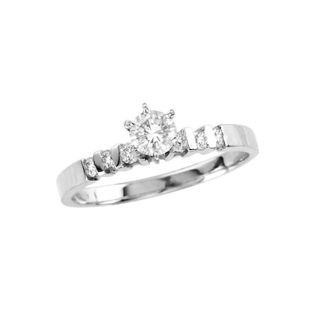 3/8 CT. T.w. Diamond Engagement Ring in 14K White Gold