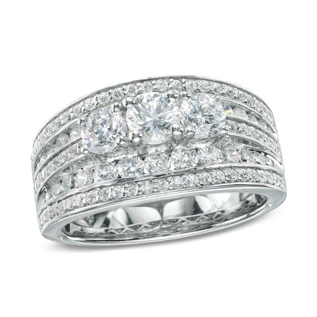 2 CT. T.w. Diamond Past Present FutureÂ® Ring in 14K White Gold