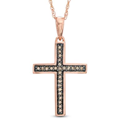 T.w. Diamond Cross Pendant in 10K Gold 