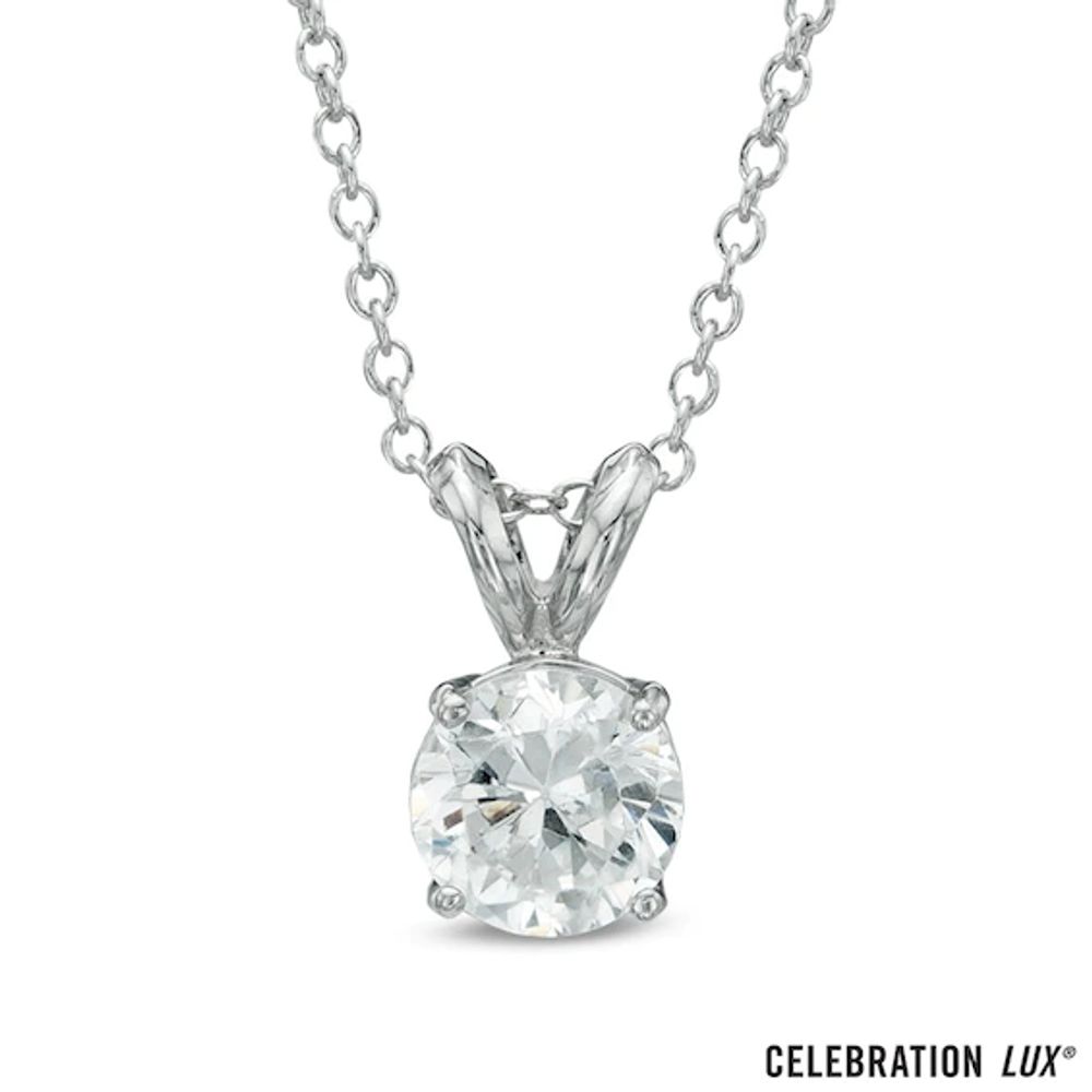 Celebration Lux® 1 CT. Certified Diamond Solitaire Pendant in 18K White Gold (I/Si2)