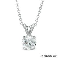Celebration LuxÂ® 1 CT. Certified Diamond Solitaire Pendant in 18K White Gold (I/Si2)