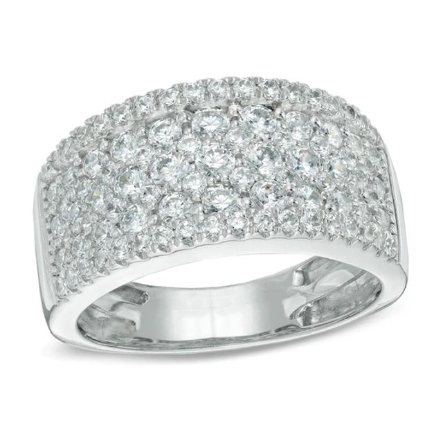 1-1/2 CT. T.w. Diamond Multi-Row Anniversary Band in 10K White Gold