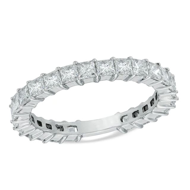 CT. T.w. Princess-Cut Diamond Eternity Band in 14K White Gold