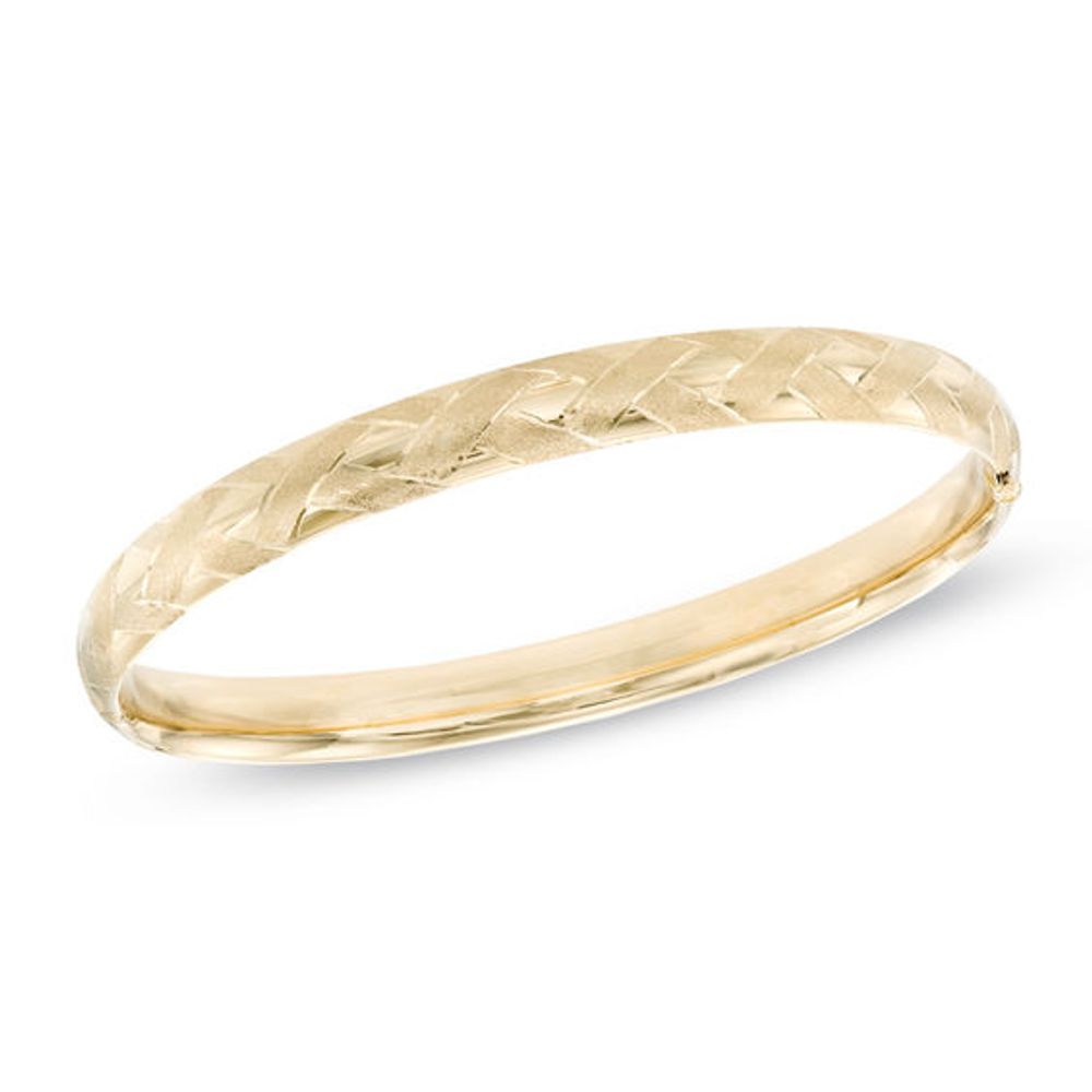 Basket Weave Bangle in 10K Gold