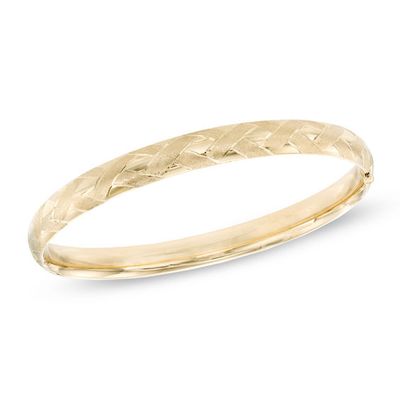 Basket Weave Bangle in 10K Gold