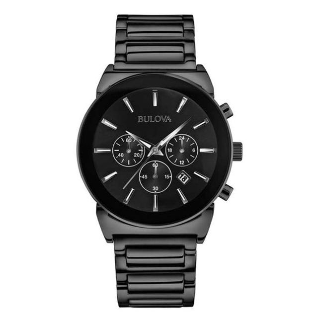 Men's Bulova Chronograph Black IP Watch (Model: 98B215)