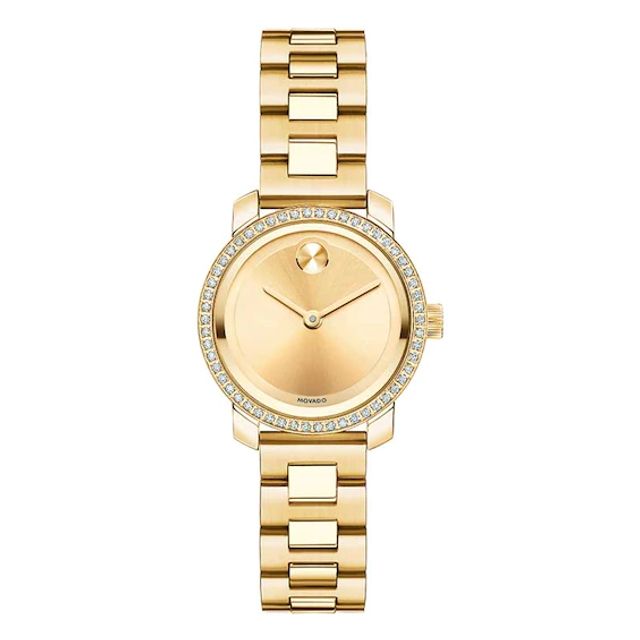 Ladies' Movado BoldÂ® Diamond Accent Watch with Gold Dial (Model: 3600215)