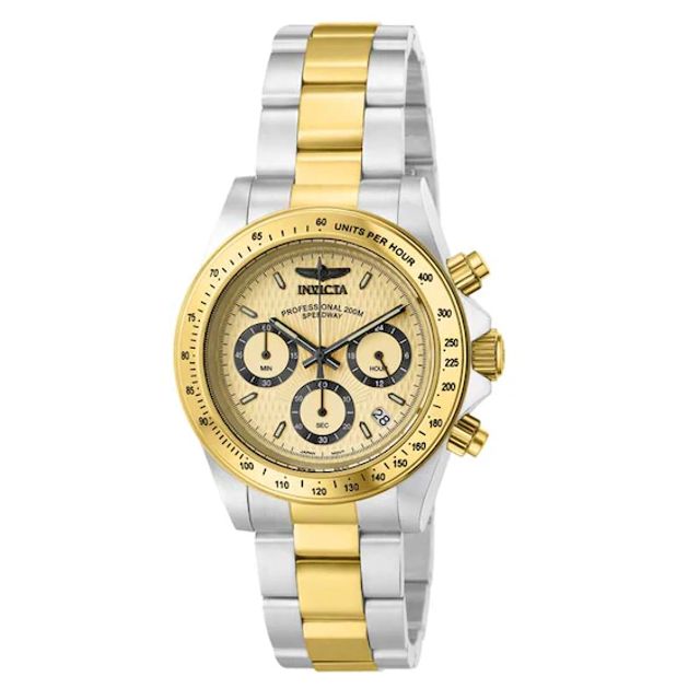 Men's Invicta Speedway Chronograph Two-Tone Watch with Gold-Tone Dial (Model: 14930)