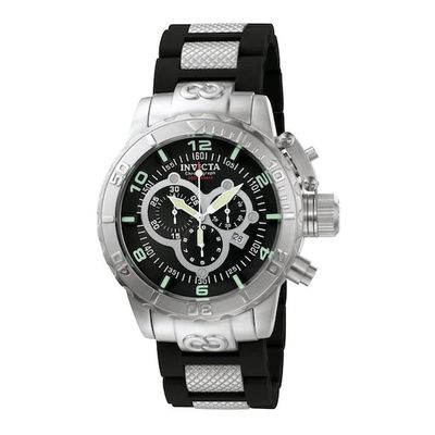 Men's Invicta Corduba Chronograph Strap Watch with Black Dial (Model: 6674)