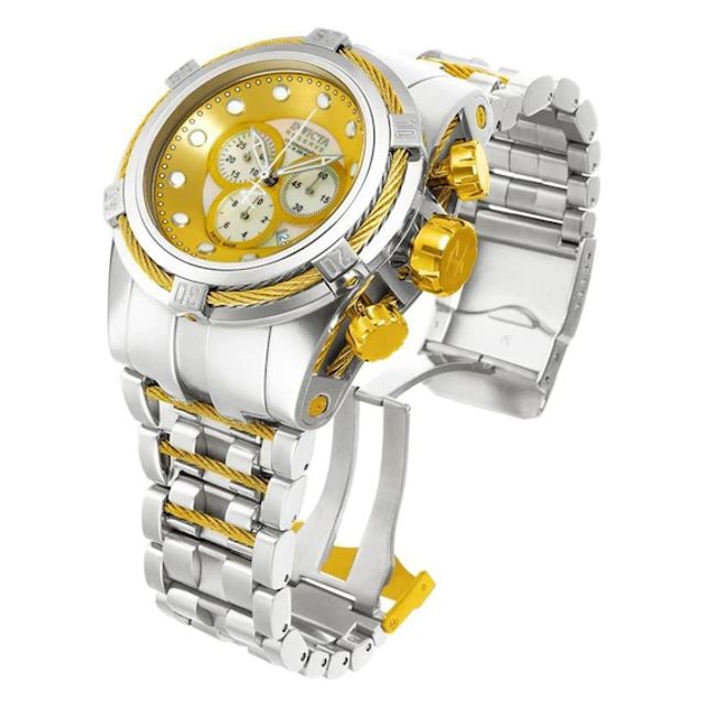 Men's Invicta Bolt Chronograph Watch with Yellow Dial (Model: 12746)