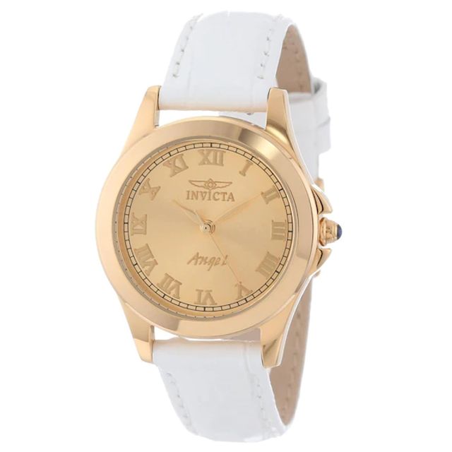 Ladies' Invicta Angel Gold-Tone Watch with Interchangeable Straps Boxed Set (Model: 14805)