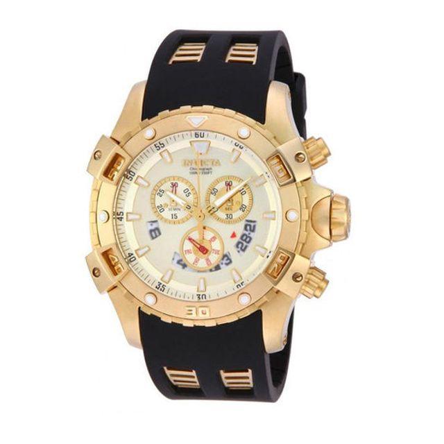 Men's Invicta Specialty Chronograph Strap Watch with Champagne Dial (Model: 15858)