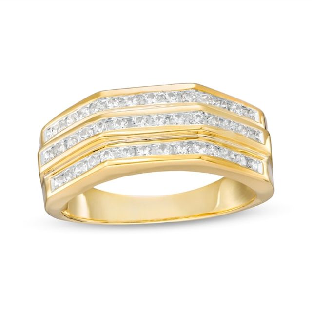 Men's 1 CT. T.w. Diamond Wedding Band in 10K Gold