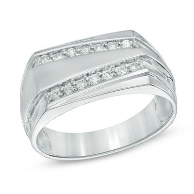 Men's 1/5 CT. T.w. Diamond Ring in 10K White Gold