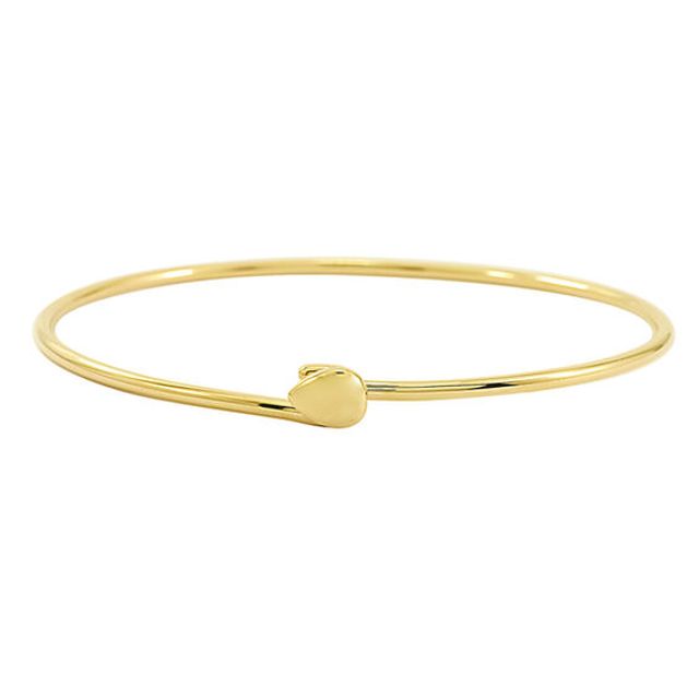 Personality Charms Slip On Bangle in Sterling Silver and 14K Gold Plate