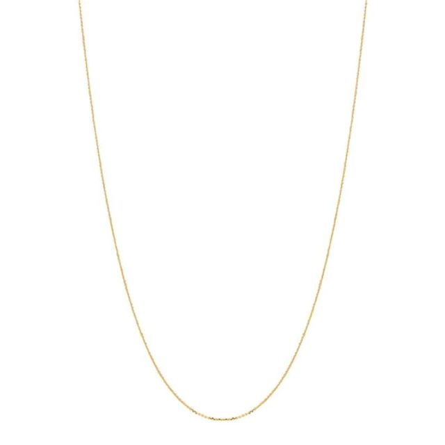 Ladies' 0.5mm Cable Chain Necklace in 14K Gold - 16"