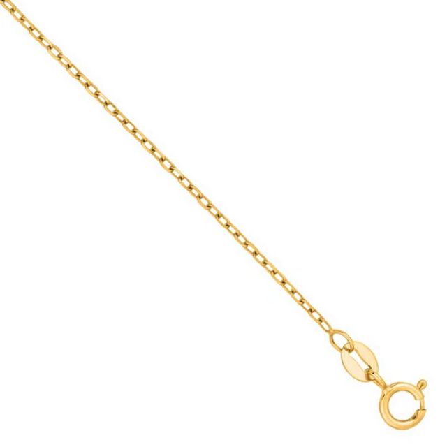 1.3mm Cable Chain Necklace in 14K Gold - 18"