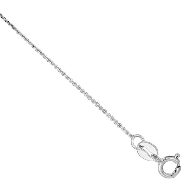 1.1mm Cable Chain Necklace in 10K White Gold - 18"