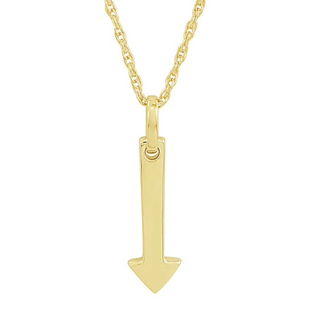 Personality Charms Arrow Starter Pendant in 10K Gold