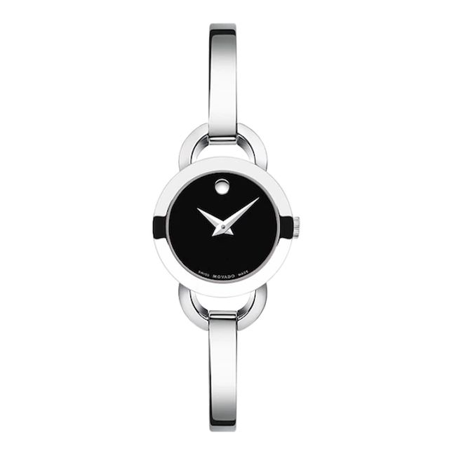Ladies' Movado RondiroÂ® Bangle Watch with Black MuseumÂ® Dial (Model: 606796)