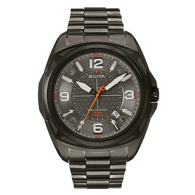 Men's Bulova Black IP Watch with Grey Dial (Model: 98B225)