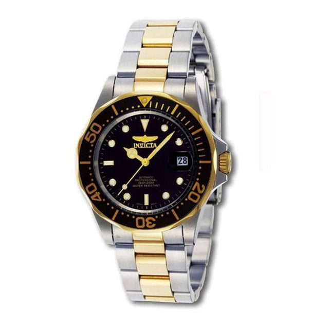 Men's Invicta Pro Diver Automatic Two-Tone Watch with Black Dial (Model: 8927C)