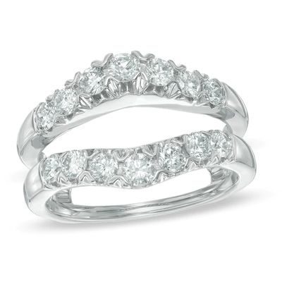 1 CT. T.w. Diamond Contour Solitaire Enhancer in 14K White Gold