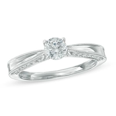 3/4 CT. T.w. Diamond Engagement Ring in 14K White Gold