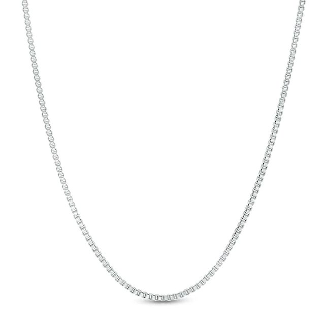 Ladies' 1.1mm Box Chain Necklace in Sterling Silver - 16"