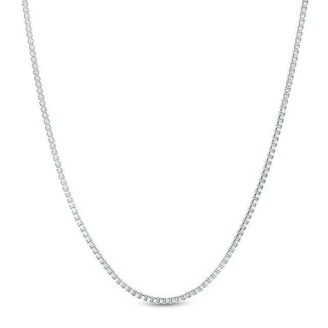 Ladies' 1.1mm Box Chain Necklace in Sterling Silver - 24"