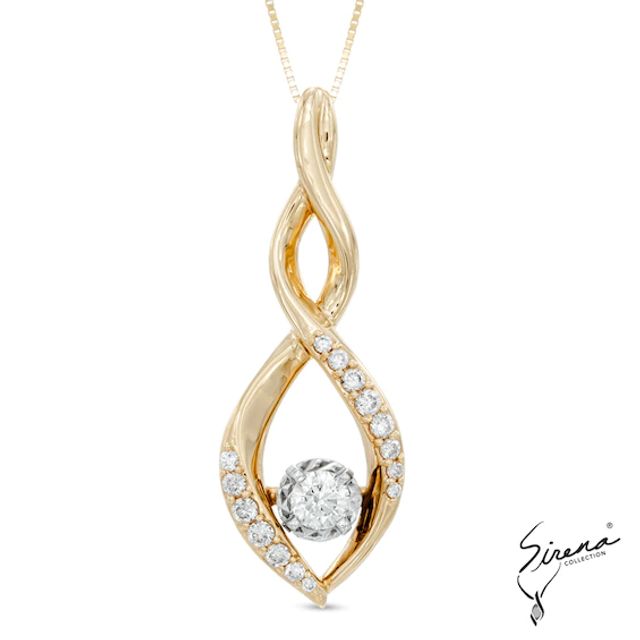 Sirenaâ¢ 3/8 CT. T.w. Diamond Cascading Infinity Pendant in 14K Gold