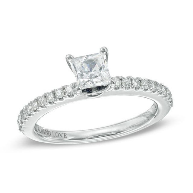 Vera Wang Love Collection 5/8 CT. T.w. Princess-Cut Diamond Engagement Ring in 14K White Gold