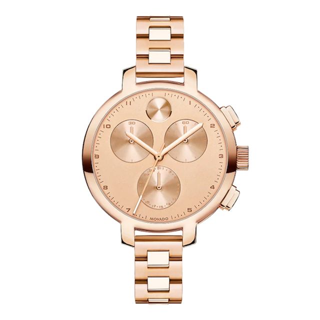 Ladies' Movado BoldÂ® Chronograph Watch with Rose-Tone Dial (Model