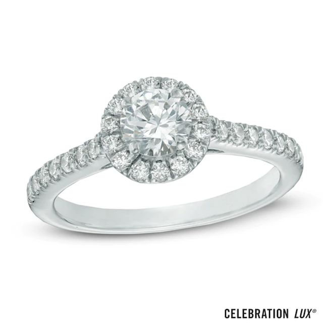 Celebration LuxÂ® 1 CT. T.w. Certified Diamond Frame Engagement Ring in 18K White Gold (I/Si2)