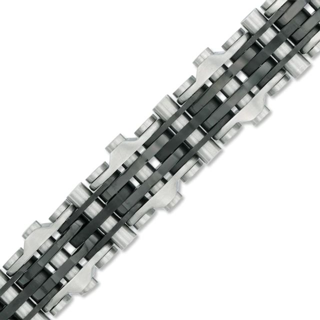 Men's Bracelet in Two-Tone Stainless Steel - 9.0"