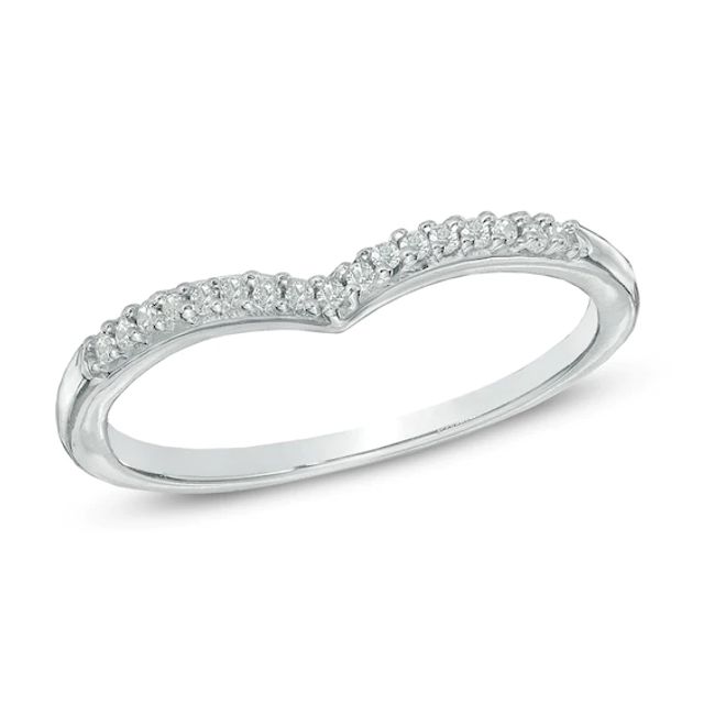 1/20 CT. T.w. Diamond Chevron Midi Ring in Sterling Silver