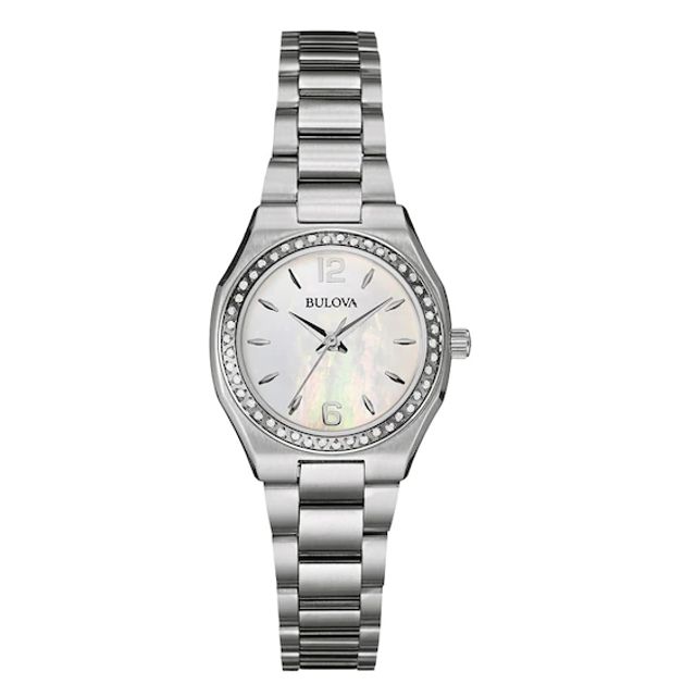 Ladies' Bulova Diamond Accent Watch with Mother-of-Pearl Dial (Model: 96R199)