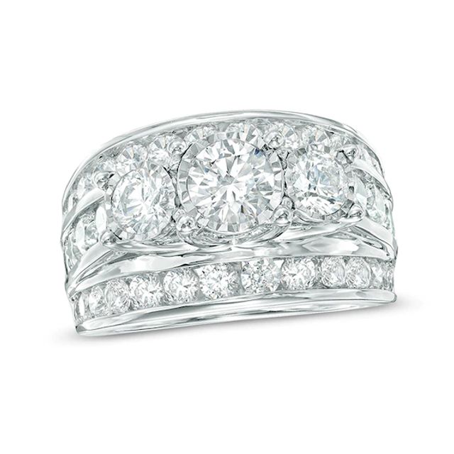 4 CT. T.w. Diamond Past Present FutureÂ® Ring in 14K White Gold