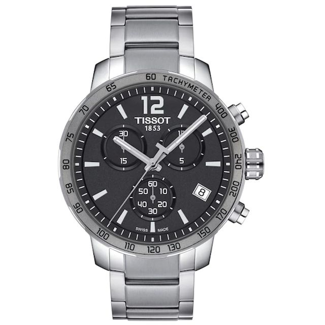 Men's Tissot Quickster Chronograph Watch with Anthracite Grey Dial (Model: T095.417.11.067.00)