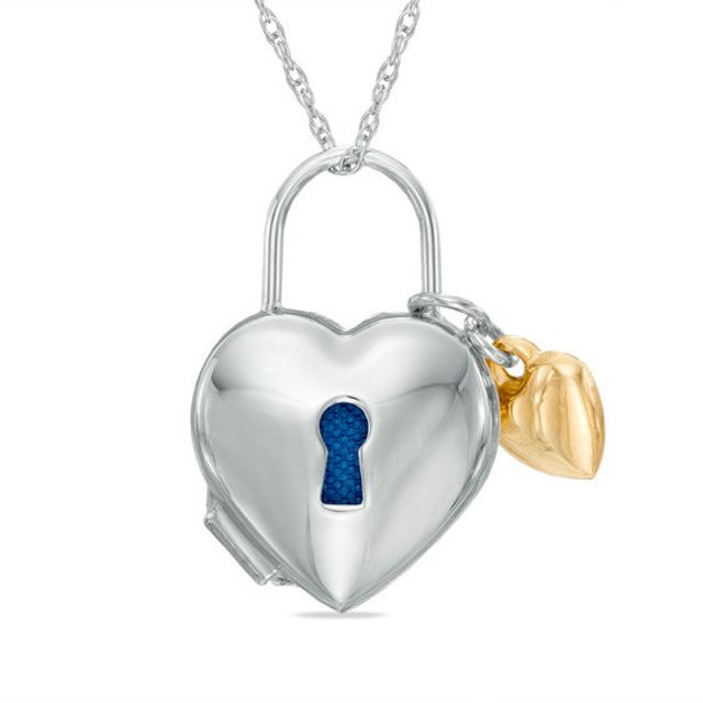 Heart Locket in 10K Two-Tone Gold