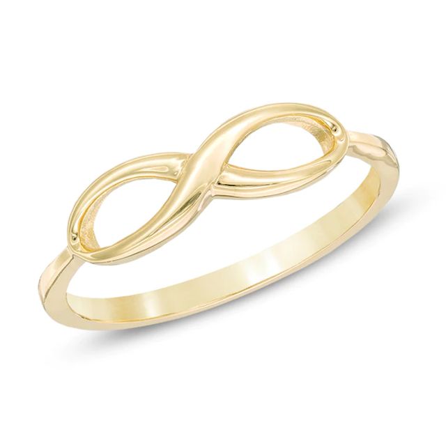 Sideways Infinity Ring in 10K Gold