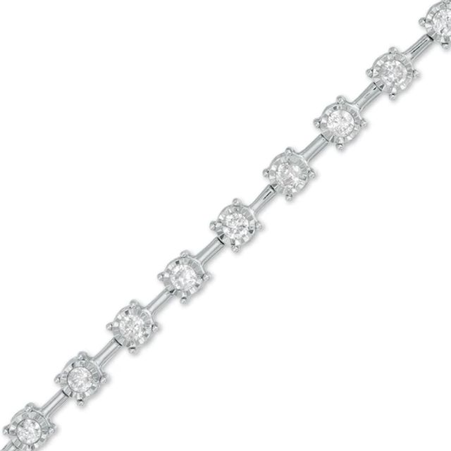 1 CT. T.w. Diamond Stick Line Bracelet in 10K White Gold