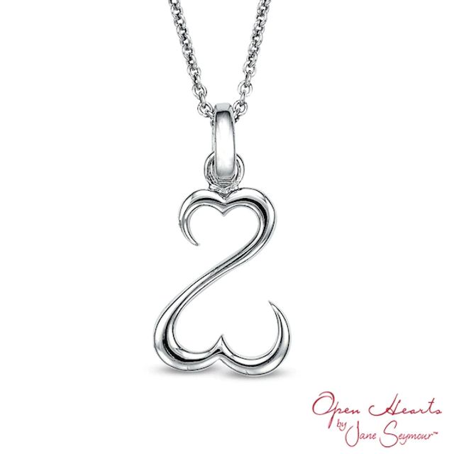 Open Hearts by Jane Seymourâ¢ Dainty Pendant in Sterling Silver