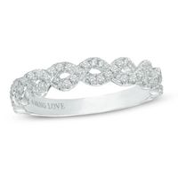 Vera Wang Love Collection 1/4 CT. T.w. Diamond Braided Band 14K White Gold