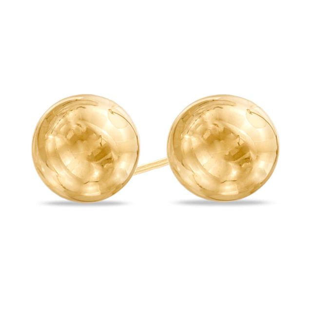10.0mm Ball Stud Earrings in 14K Gold