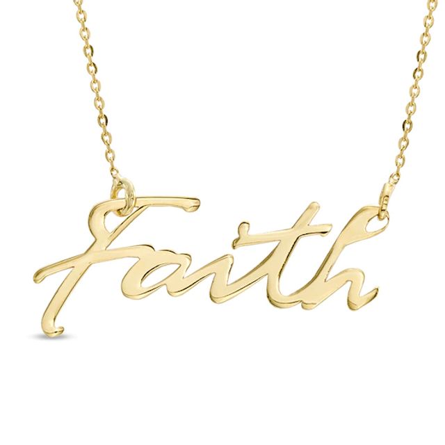 Faith Disc & Cross Charm Pendant in Sterling Silver & 14k Gold